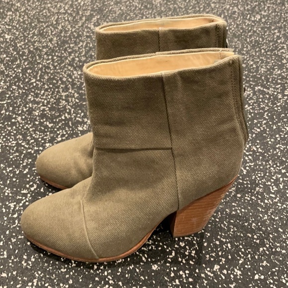 Rag & Bone NewBury in Stonewall Canvas booties / boots SZ. 36 or 6 - Picture 1 of 13
